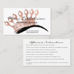 Carte De Visite Brows Brows Rose Crown Microblading