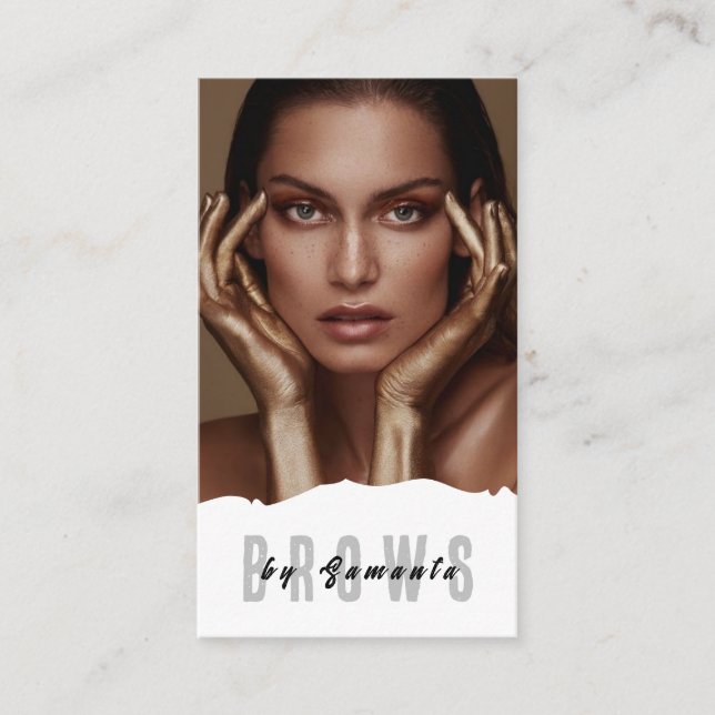 Carte De Visite Broyage PMU Microblading Henna Salon Busin (Devant)