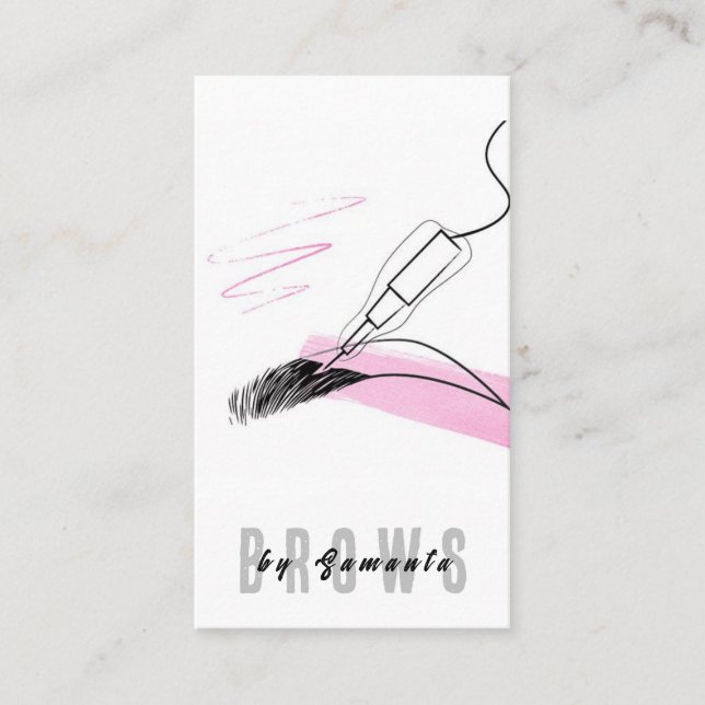 Carte De Visite Broyage PMU Microblading Henna Salon Busin (Devant)