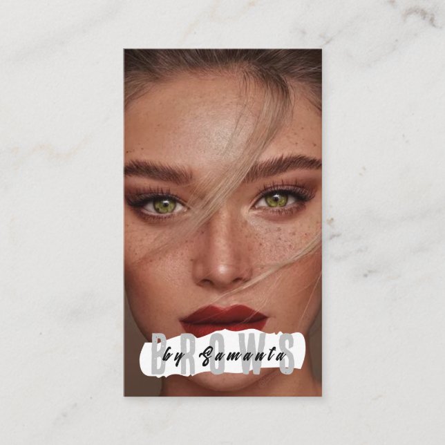 Carte De Visite Broyage PMU Microblading Henna Salon Busin (Devant)