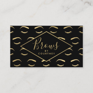 Carte De Visite Broyeurs et Lashes Motif Noir/Or