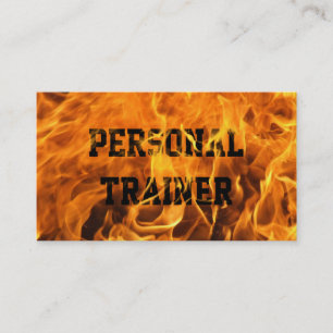 Carte de visite brûlant frais d'entraîneur du feu