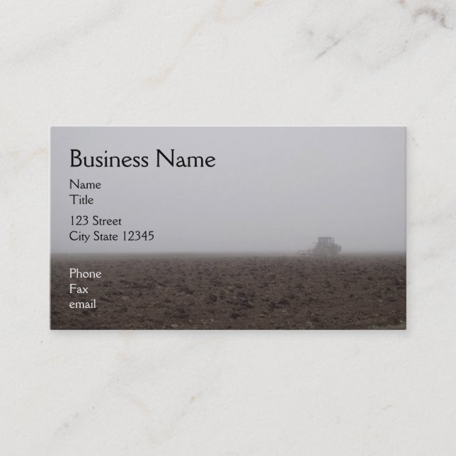 Carte de visite brumeux de tracteur (Devant)