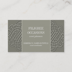 Carte de visite brumeux en filigrane d'élégance