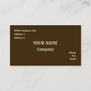 Carte De Visite Brun