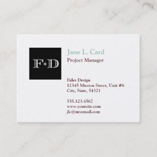 Carte De Visite Brun blanc simplement chic surdimensionné de logo