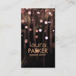 Carte De Visite Brun de parties scintillantes de beauté de