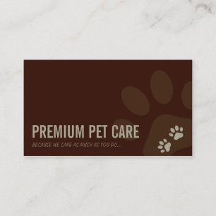 Carte De Visite Brun PROFESSIONNEL de latte de soin des animaux