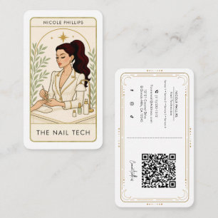 Carte De Visite Brune foncée ondulée cheveux technologie ongles so