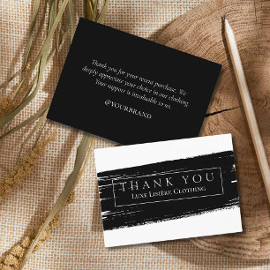 Carte De Visite Brush Stroke Merci Pour Shopping Branding