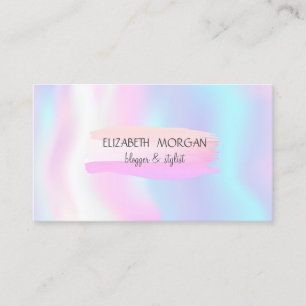 Carte De Visite Brush Stroke moderne, Holographique