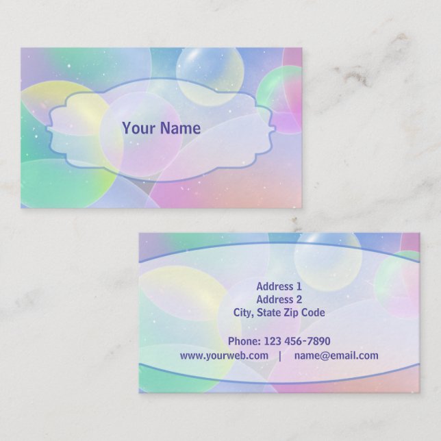 Carte De Visite Bubble - Business Cards (Devant / Derrière)