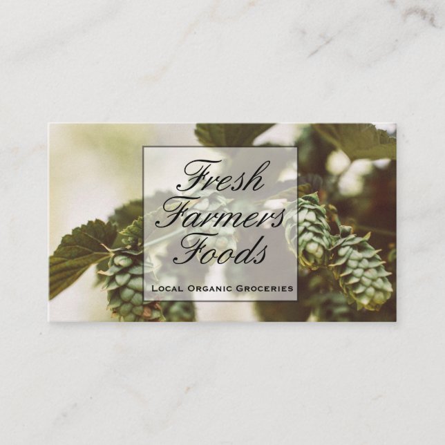 Carte De Visite Buds plantes | Hops de blé d'orge (Devant)