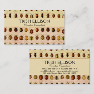 Carte De Visite Bug d'insectes coccinelle de coccinelle