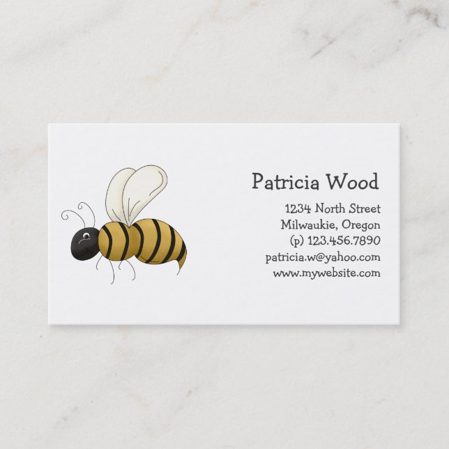 Carte De Visite Buggin vous · Abeille (Devant)