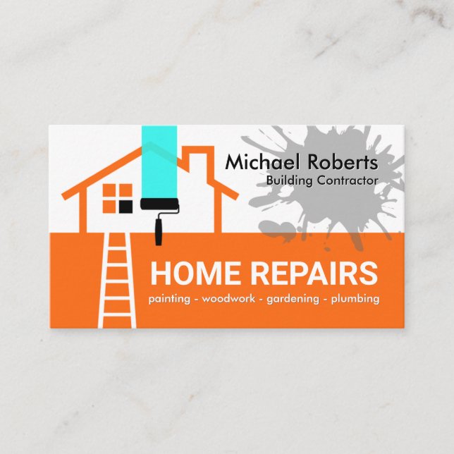 Carte De Visite Building Frame Handyman Repair (Devant)