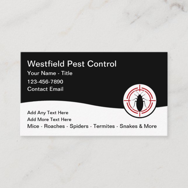 Carte De Visite Bulk Pest Control Business Card Template (Devant)