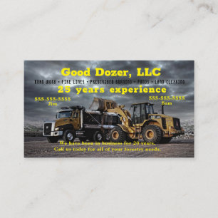 Carte de visite Bull Dozer