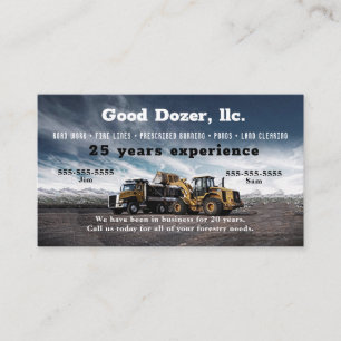 Carte de visite Bull Dozer