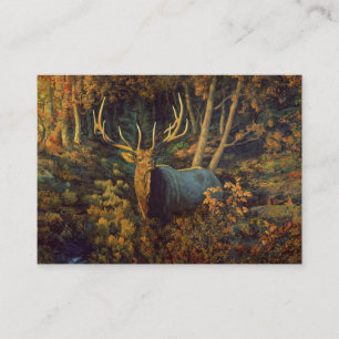 Carte De Visite Bull Elk dans la forêt d'automne
