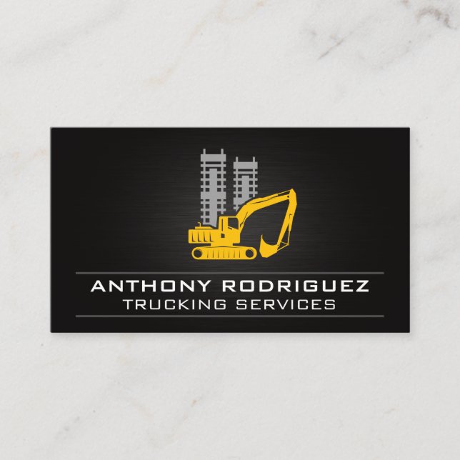 Carte De Visite Bulldozer | Véhicule de construction (Devant)