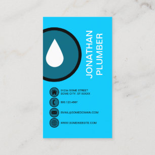 Carte De Visite bulle bleue EAU DROP