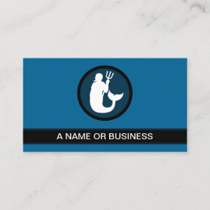 Carte De Visite bulle bleue merman