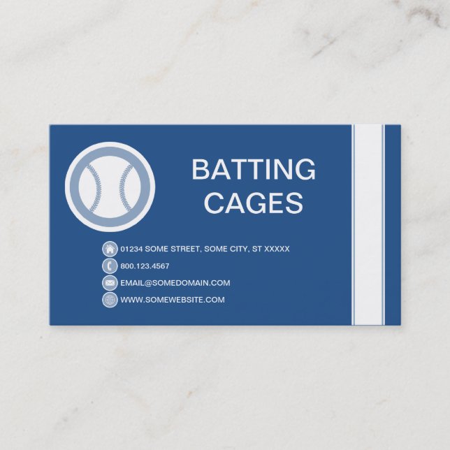 Carte De Visite Bulle de BASE-BALL (Devant)