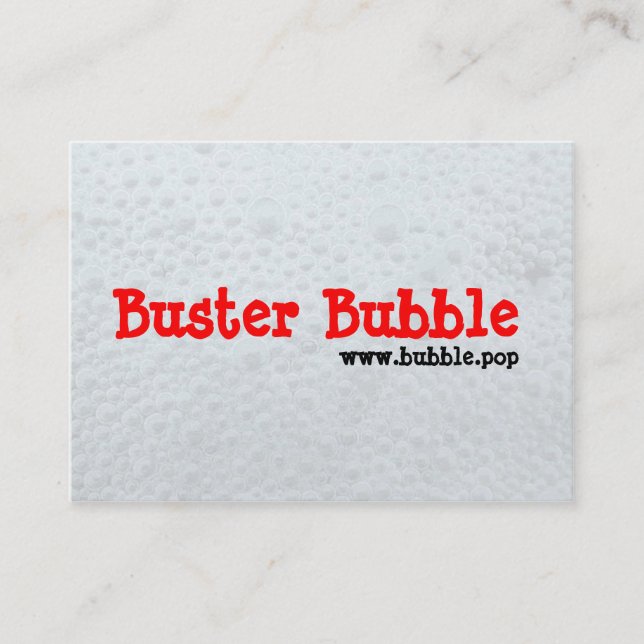 Carte De Visite Bulle de type (Devant)