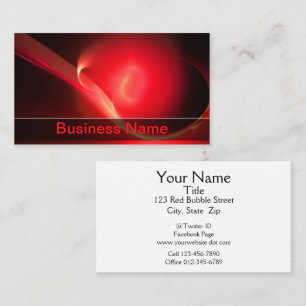 Carte De Visite Bulle rouge Swoosh