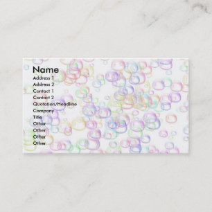 Carte De Visite bulles
