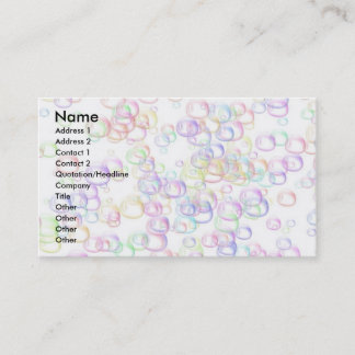Carte De Visite bulles