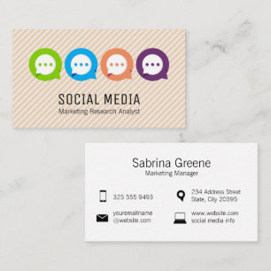 Carte De Visite Bulles conversations   Communications   Marketing