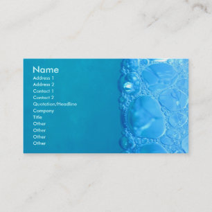 Carte De Visite Bulles d'eau