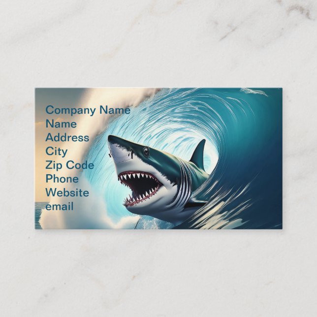 Carte De Visite Bump et Bite de requin (Devant)