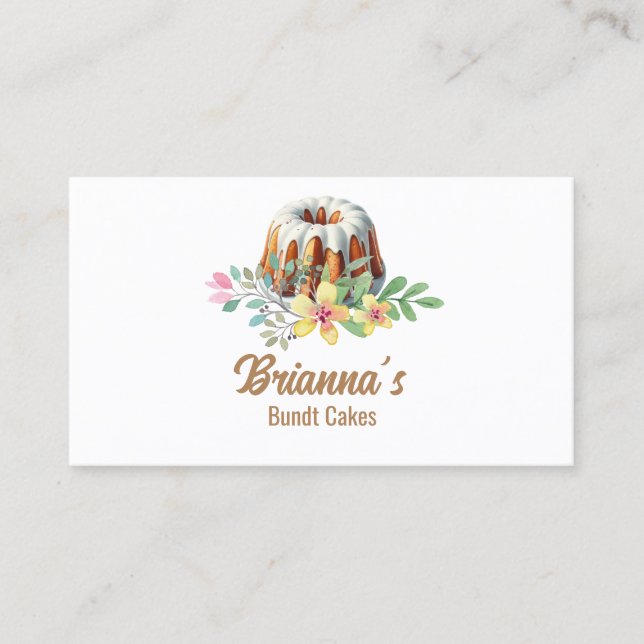 Carte De Visite Bundt Cake Bakery (Devant)
