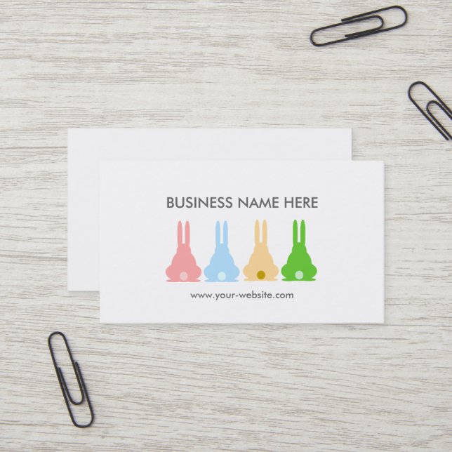 Carte De Visite Bunnies (Devant/Arrière en situation)