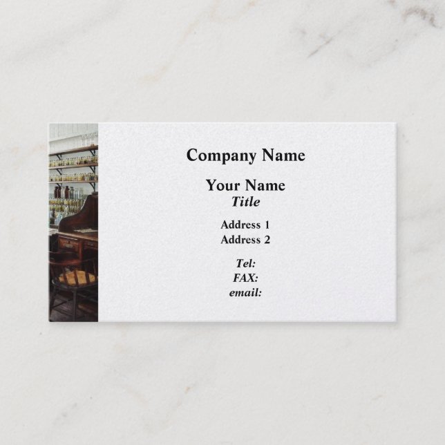 Carte De Visite Bureau dans le laboratoire de chimie - platine (Devant)