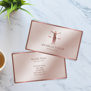 Carte De Visite Bureau d'avocat Rose Gold