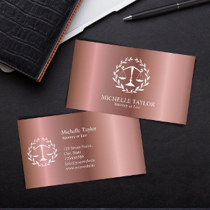 Carte De Visite Bureau d'avocat Rose Gold