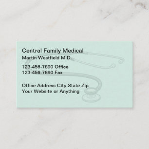 Carte De Visite Bureau de médecin de famille simple