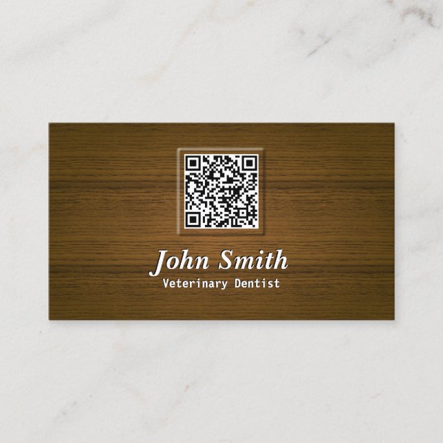 Carte De Visite Bureau dentaire de QR de dentiste vétérinaire en (Devant)
