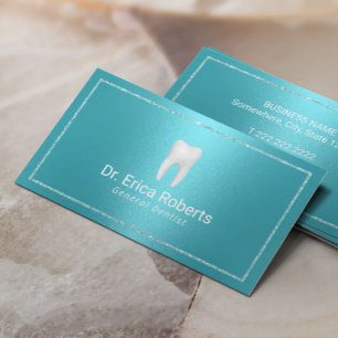 Carte De Visite Bureau dentaire moderne turquoise