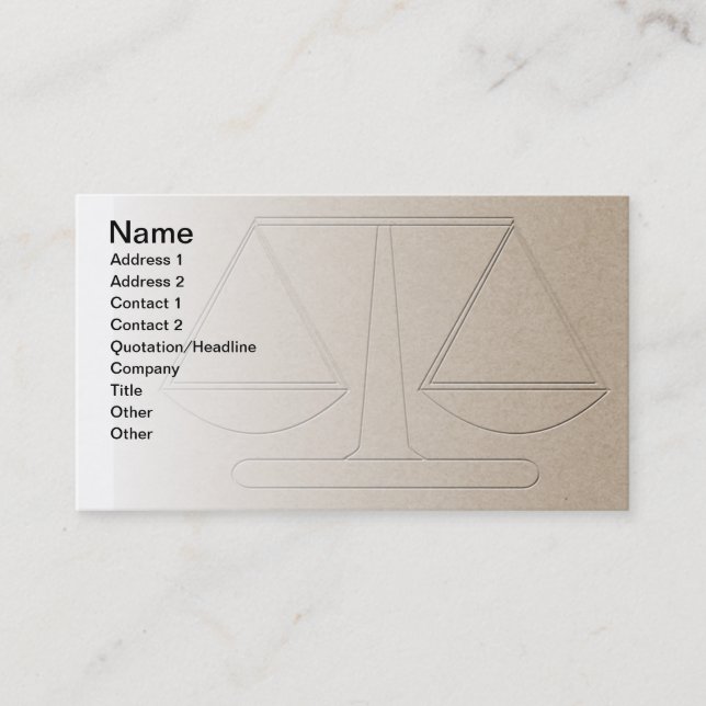 Carte De Visite Bureau du droit (Devant)