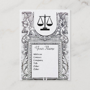 Carte De Visite BUREAU JURIDIQUE, PROCUREUR Monogramme Black White