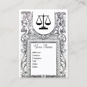 Carte De Visite BUREAU JURIDIQUE, PROCUREUR Monogramme noir blanc