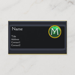 Carte De Visite BUREAU JURIDIQUE, PROCUREUR Monogramme noir jade v