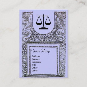Carte De Visite BUREAU JURIDIQUE, PROPRIÉTAIRE 2 Monogramme, bleu