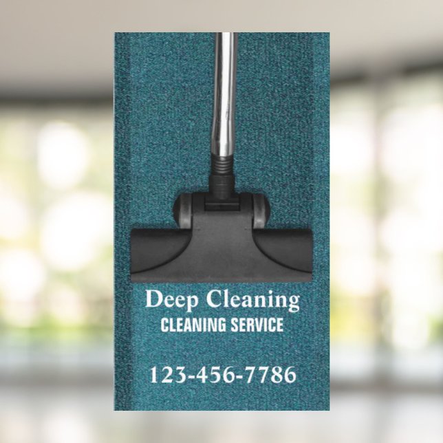 Carte De Visite Bureau Services Janitoriaux Nettoyage des tapis de (Office Janitorial Services Floor Carpet Cleaning Business Card)