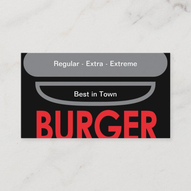 Carte De Visite Burger (Devant)